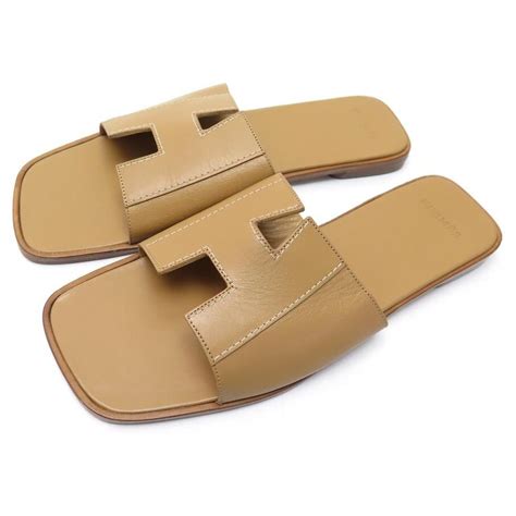 hermes sandal camel|Hermes oran sandals.